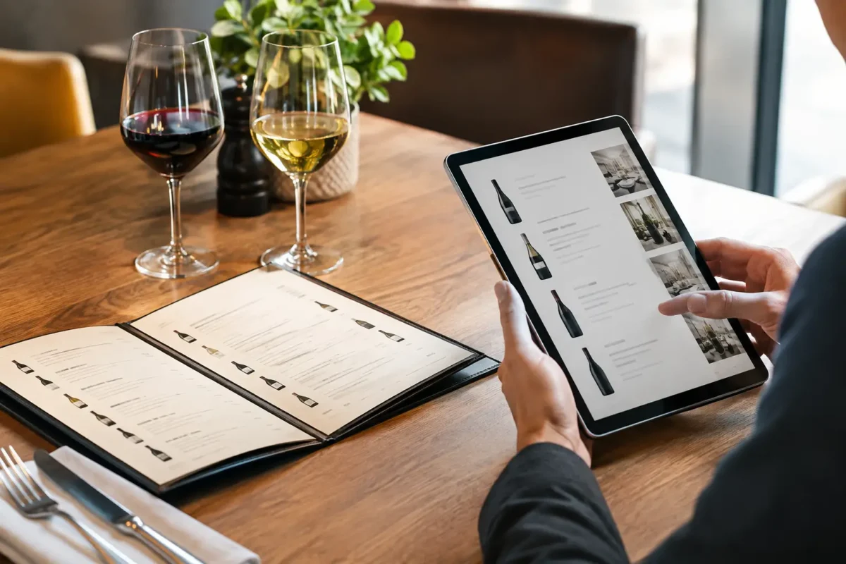Carta vini digitale o cartacea per il locale