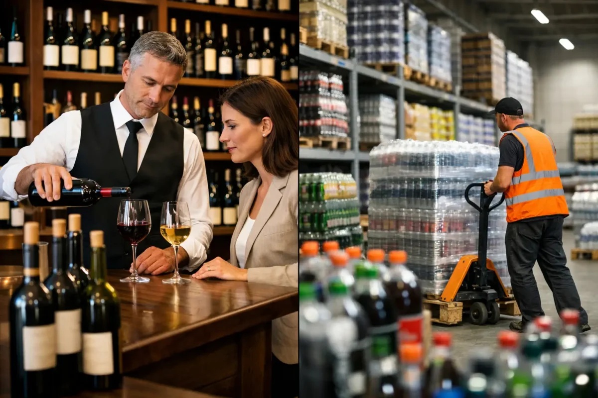 Enoteca professionale vs grossista bevande