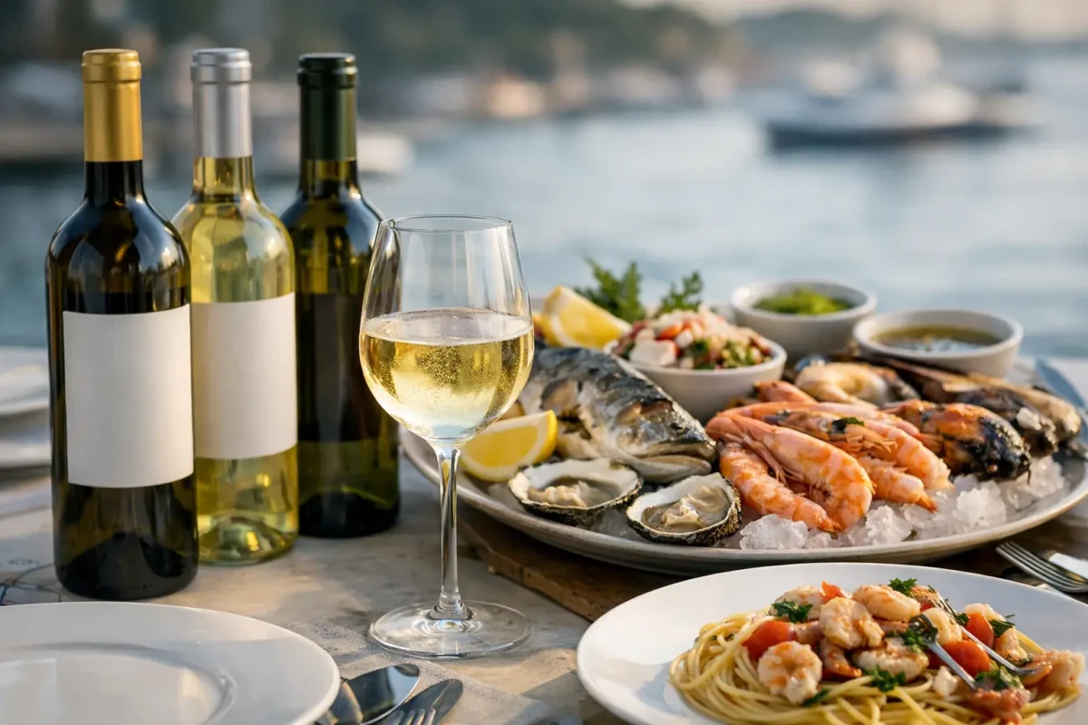 Etichette venete per menu di pesce ben costruito